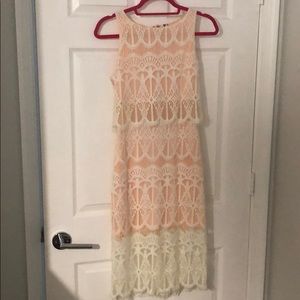 Pink lace dress